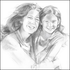 Charcoal portrait by Dianne Robbins