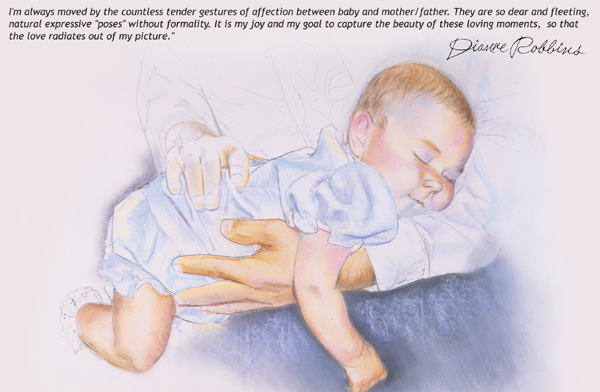 Portrait of baby in pastel