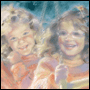 Portrait of sisters in pastel