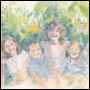 Portrait of family in pastel