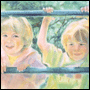 Portrait of brother and sister in pastel