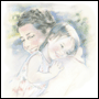 Portrait of mother and daughter in pastel